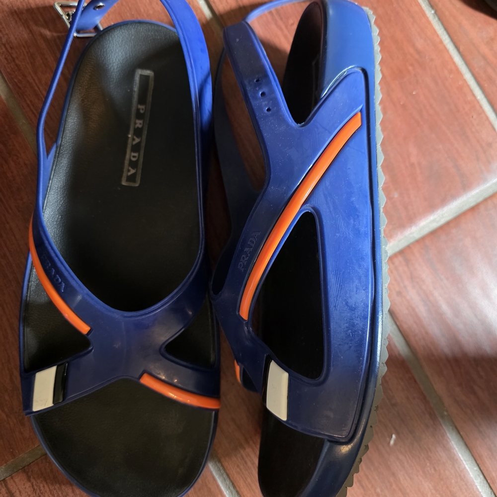 Prada Blue and Orange Sandals - Picture 3 of 5